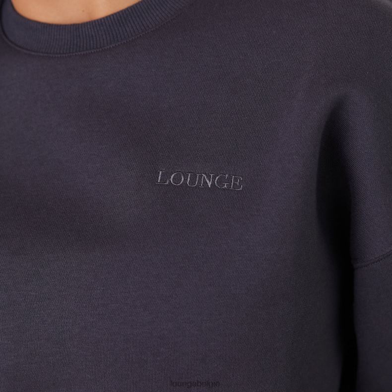 365 oversized trui met ronde hals vrouwen kiezelsteen Lounge kleding 008ZJ870 - Image 4