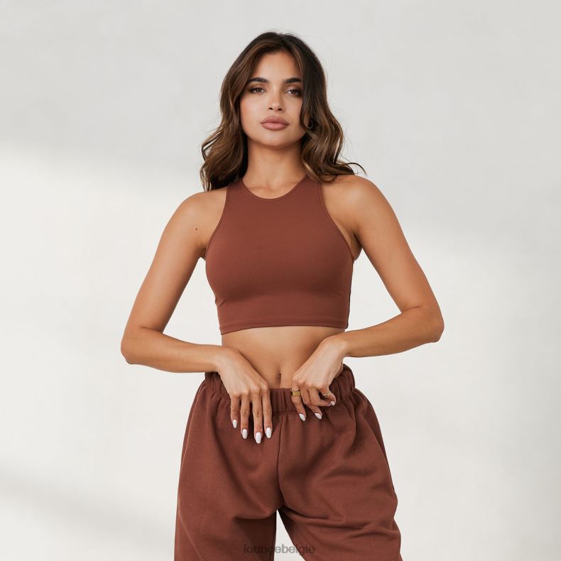 365_tweedehuid_racerbacktop_vrouwen_chocolade_lounge_kleding_008zj855.jpg 365 tweedehuid racerbacktop vrouwen chocolade Lounge kleding 008ZJ855 - Image 1