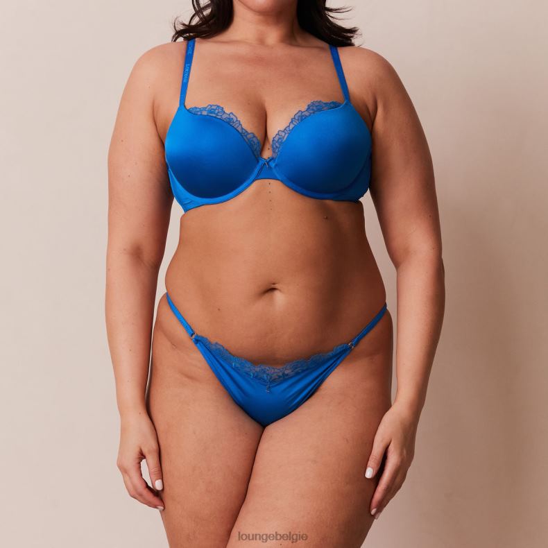 anti-zwaartekracht push-up bh en string/slip set vrouwen kobalt blauw Lounge ondergoed 008ZJ110 - Image 14