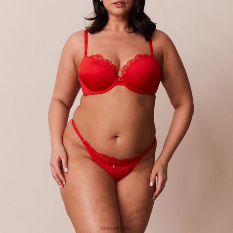anti-zwaartekracht push-up bh en string/slip set vrouwen rood Lounge ondergoed 008ZJ129 - Image 11