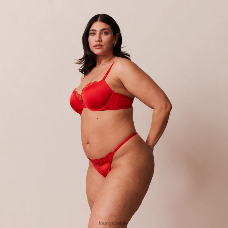 anti-zwaartekracht push-up bh en string/slip set vrouwen rood Lounge ondergoed 008ZJ129 - Image 13