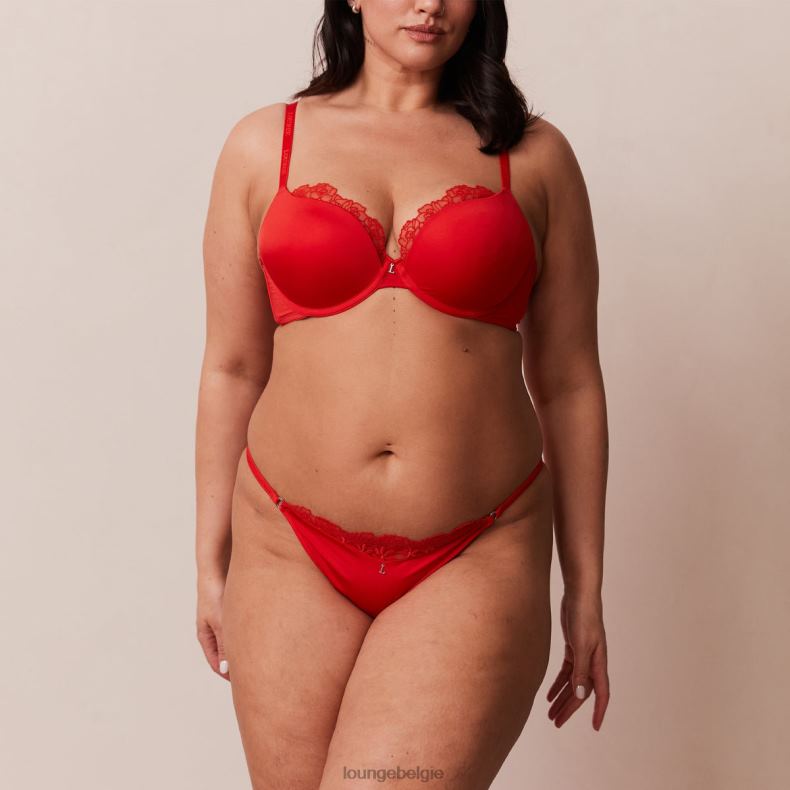 anti-zwaartekracht push-up bh en string/slip set vrouwen rood Lounge ondergoed 008ZJ129 - Image 5