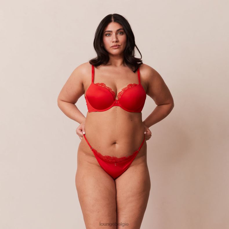 anti-zwaartekracht push-up bh en string/slip set vrouwen rood Lounge ondergoed 008ZJ129 - Image 9