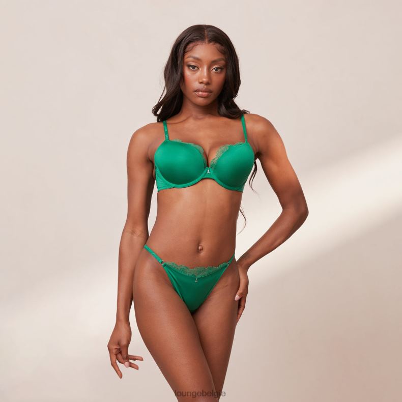 anti-zwaartekracht push-up bh en string/slip set vrouwen smaragd Lounge ondergoed 008ZJ136 - Image 9