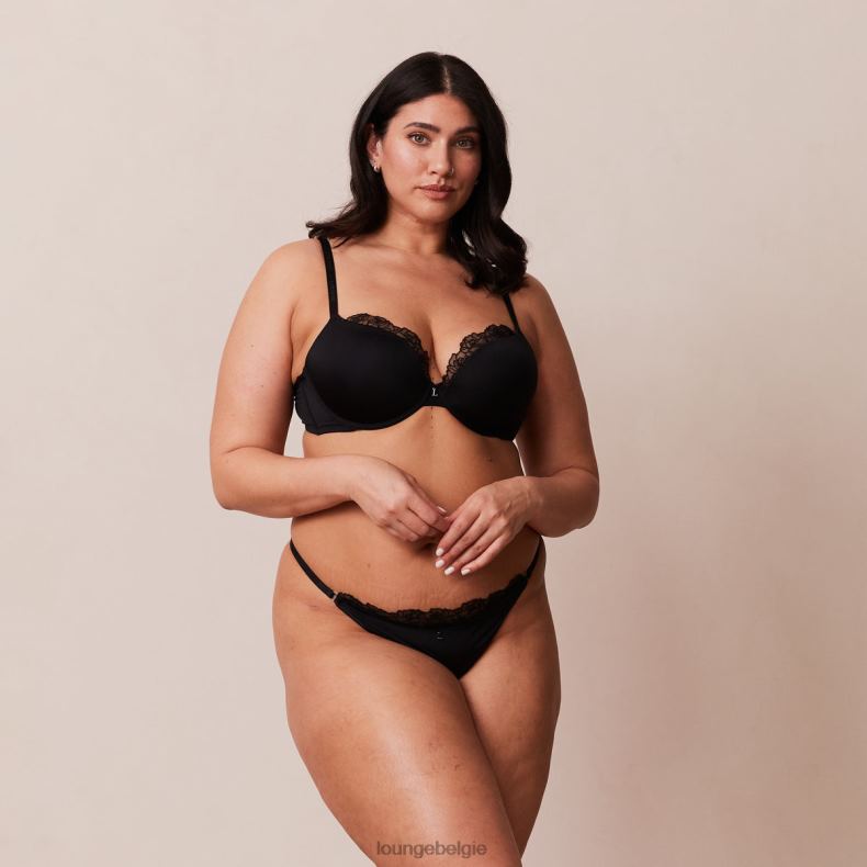 anti-zwaartekracht push-up bh en string/slip set vrouwen zwart Lounge ondergoed 008ZJ70 - Image 5
