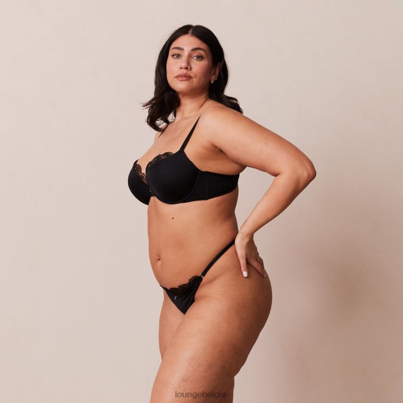 anti-zwaartekracht push-up bh en string/slip set vrouwen zwart Lounge ondergoed 008ZJ70 - Image 9