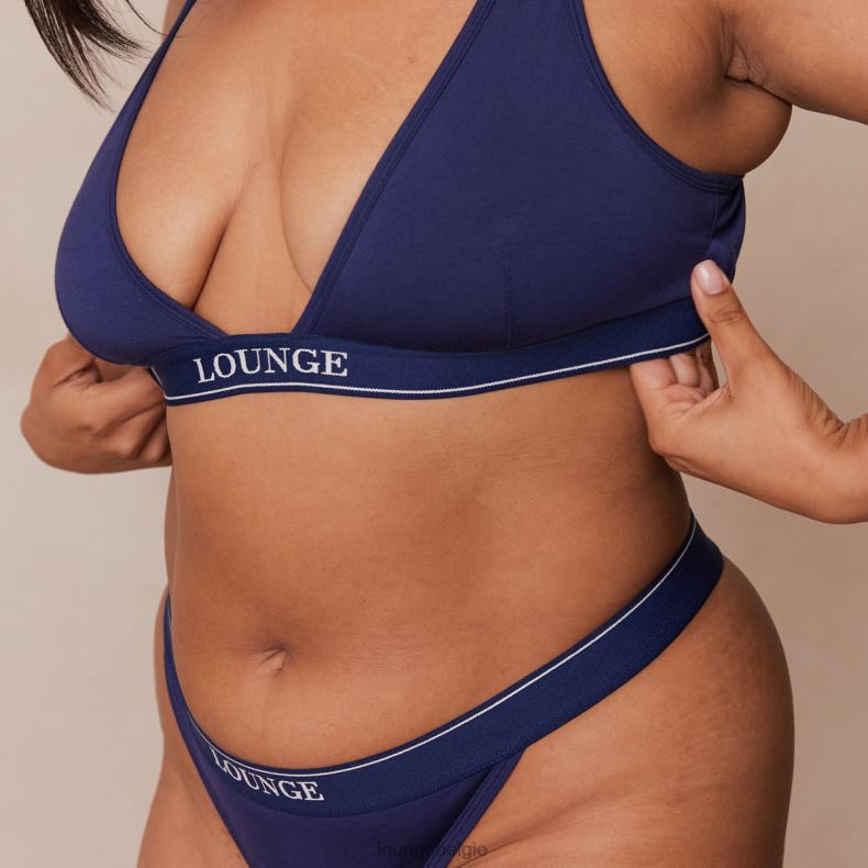 bamboe minimale driehoekige bh & string/slip set vrouwen marine Lounge ondergoed 008ZJ217 - Image 15