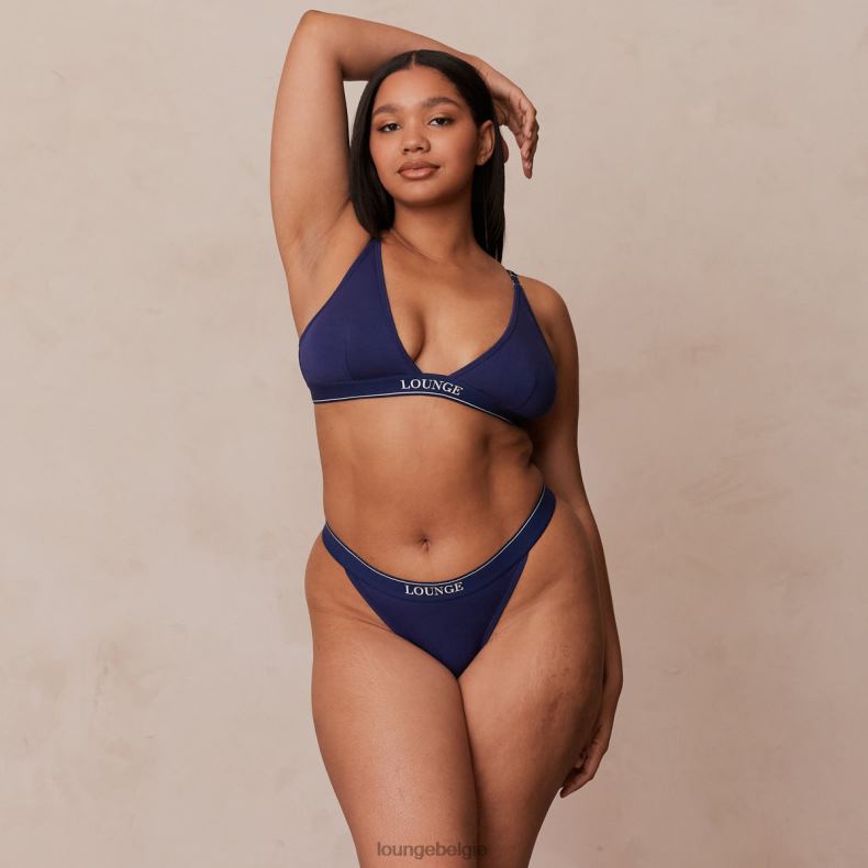 bamboe minimale driehoekige bh & string/slip set vrouwen marine Lounge ondergoed 008ZJ217 - Image 21