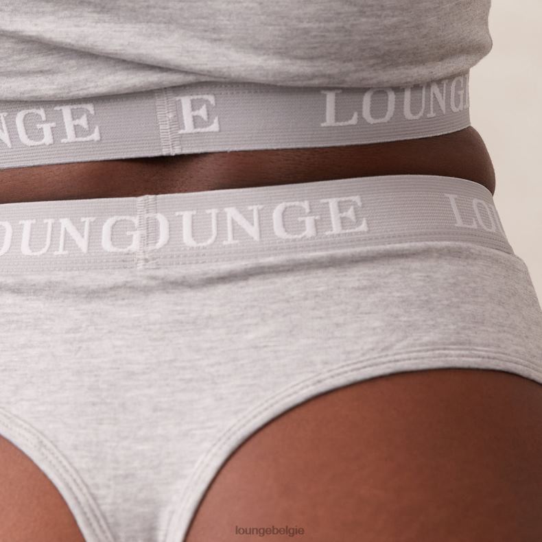 Basisset bralette en string/slip van bamboe vrouwen grijs Lounge ondergoed 008ZJ219 - Image 6