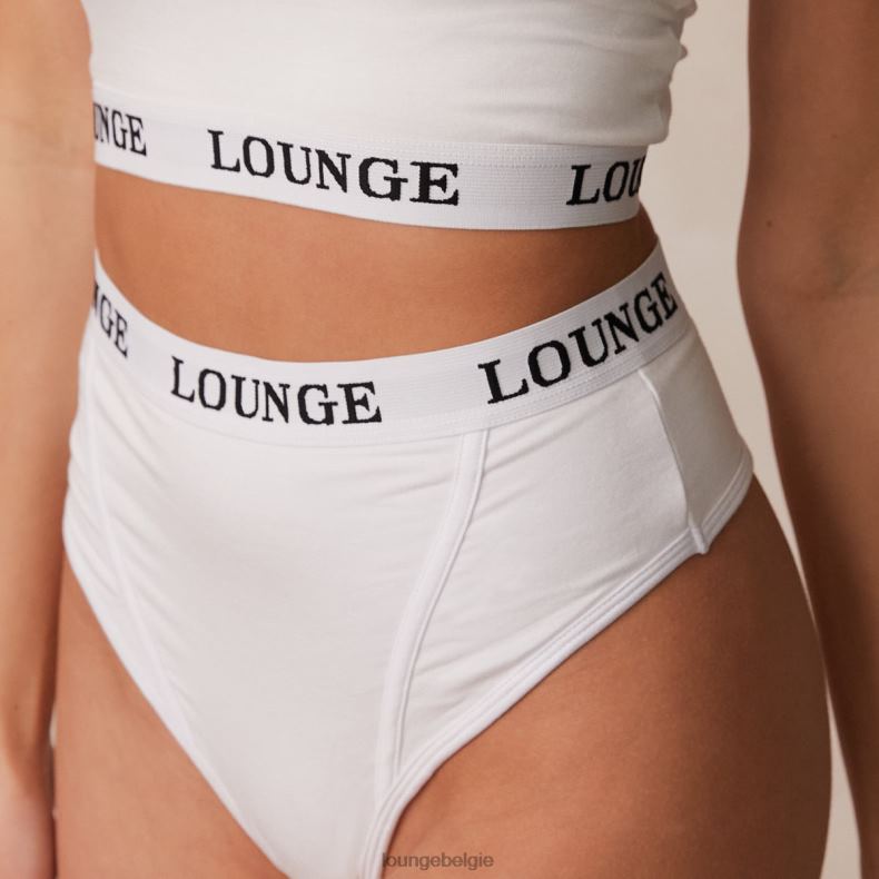 Basisset bralette en string/slip van bamboe vrouwen wit Lounge ondergoed 008ZJ221 - Image 17
