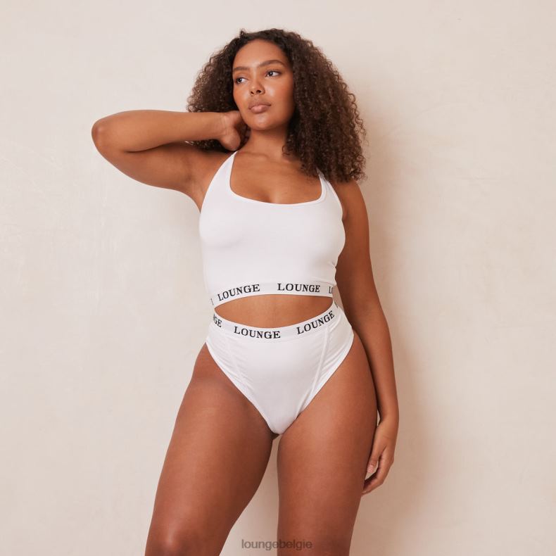 Basisset bralette en string/slip van bamboe vrouwen wit Lounge ondergoed 008ZJ221 - Image 19