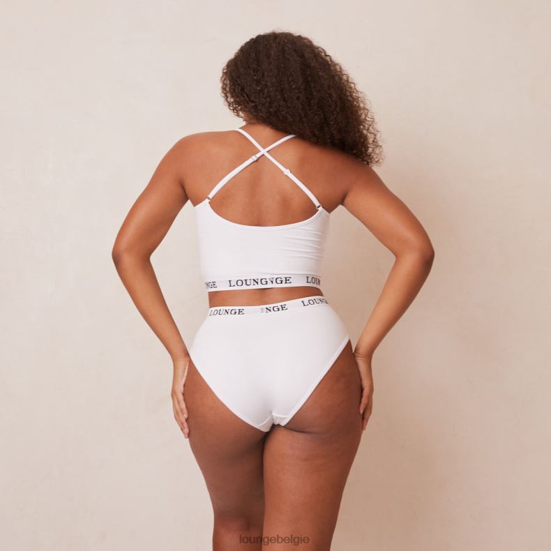 Basisset bralette en string/slip van bamboe vrouwen wit Lounge ondergoed 008ZJ221 - Image 10