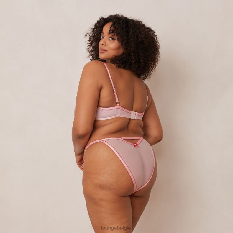 Bloom geborduurde balconette bh en g-string/slip vrouwen roze Lounge ondergoed 008ZJ109 - Image 12
