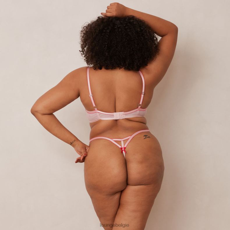 Bloom geborduurde balconette bh en g-string/slip vrouwen roze Lounge ondergoed 008ZJ109 - Image 22