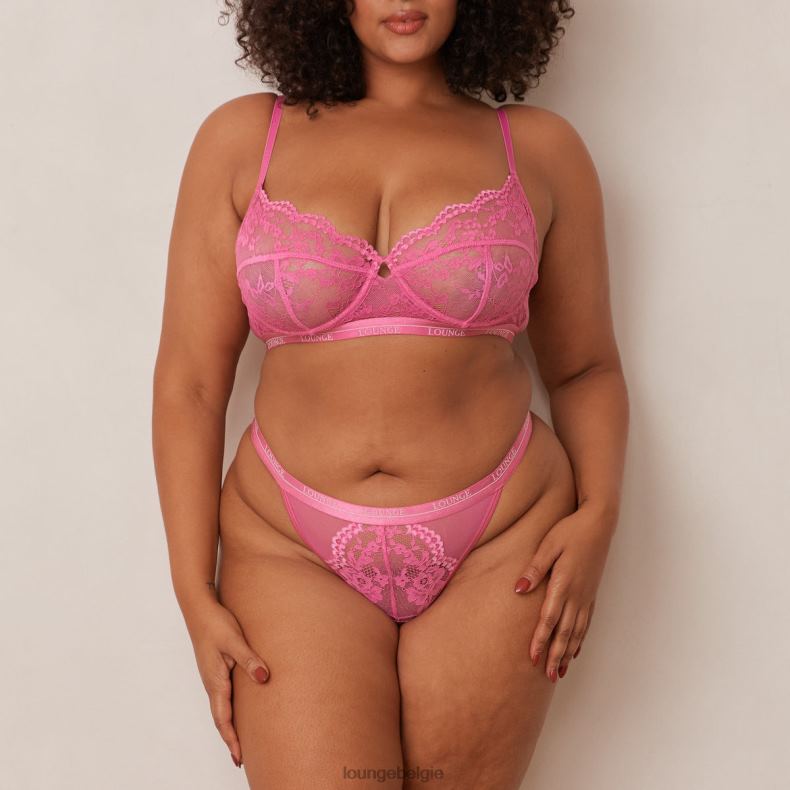Blossom balconnet bh en string set vrouwen felroze Lounge ondergoed 008ZJ11 - Image 3