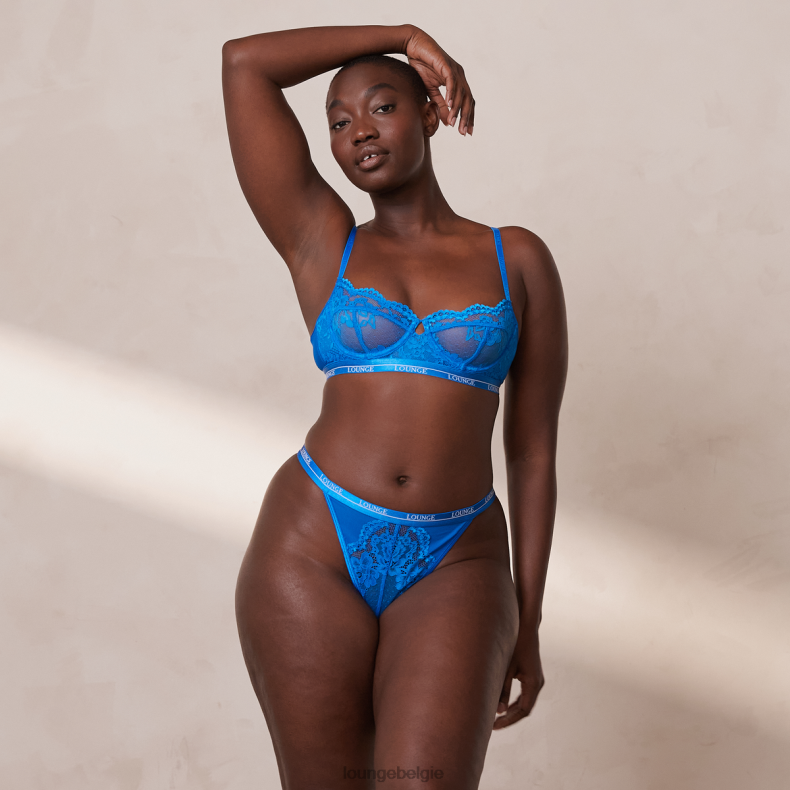 Blossom balconnet bh en string set vrouwen kobalt blauw Lounge ondergoed 008ZJ9 - Image 4