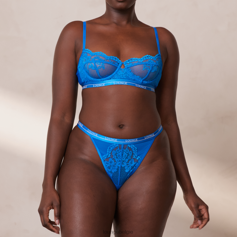 Blossom balconnet bh en string set vrouwen kobalt blauw Lounge ondergoed 008ZJ9 - Image 6