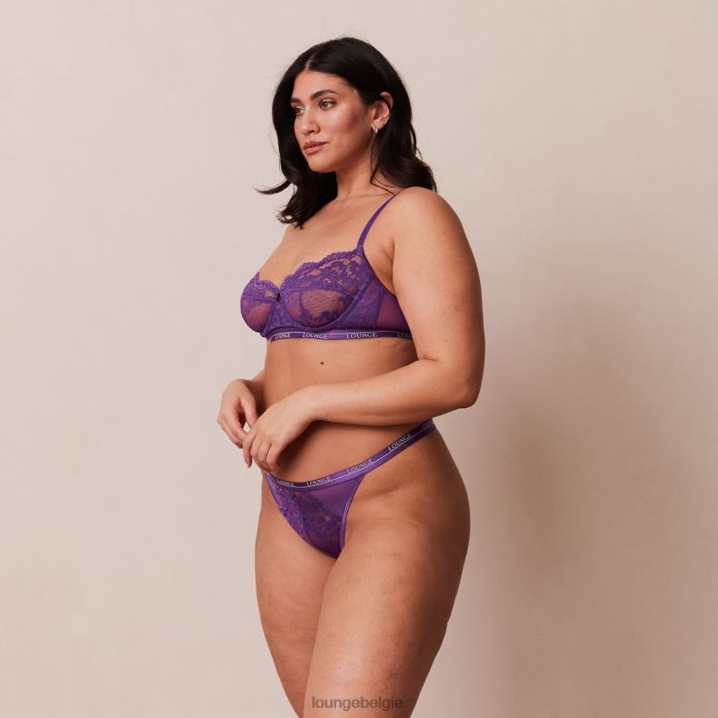 Blossom balconnet bh en string set vrouwen paars Lounge ondergoed 008ZJ12 - Image 3