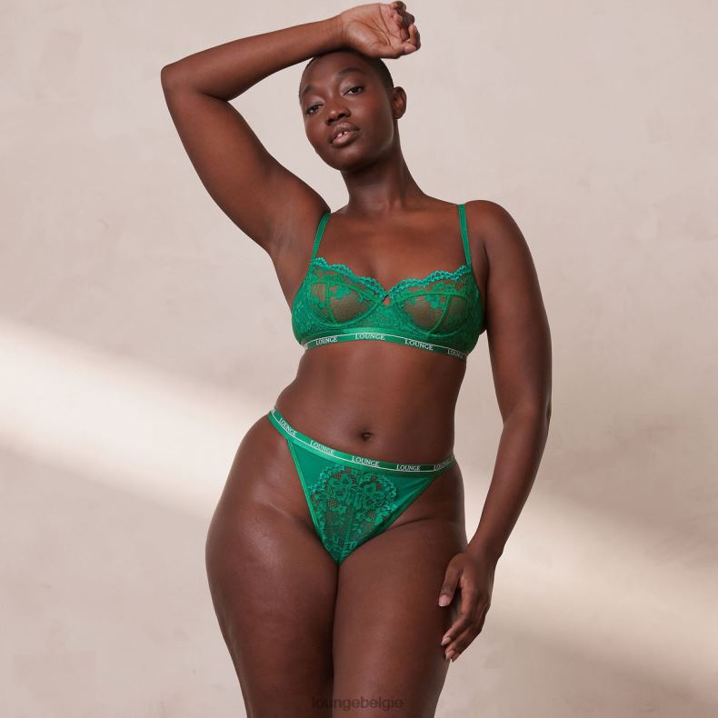 Blossom balconnet bh en string set vrouwen smaragd Lounge ondergoed 008ZJ5 - Image 11