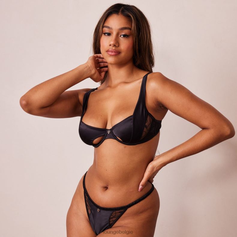 Cherish balconnet bh en g-string set vrouwen zwart Lounge ondergoed 008ZJ142 - Image 7