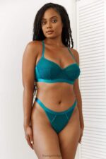 chique balconette bh & string set vrouwen turkoois Lounge ondergoed 008ZJ92 - Image 3