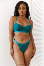 chique balconette bh & string set vrouwen turkoois Lounge ondergoed 008ZJ92 - Image 4