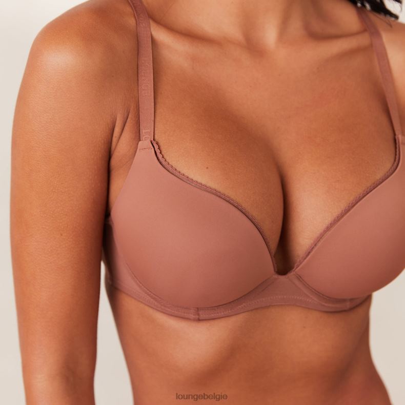 Comfort push-up T-shirt bh en stringset vrouwen mokka Lounge ondergoed 008ZJ163 - Image 4