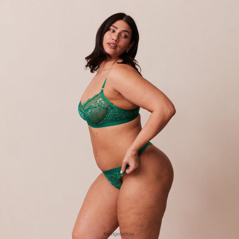 Desire balconette bh & string/slip set vrouwen smaragd Lounge ondergoed 008ZJ101 - Image 3