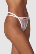 ditsy geborduurde slipje vrouwen wit Lounge ondergoed 008ZJ282 - Image 3