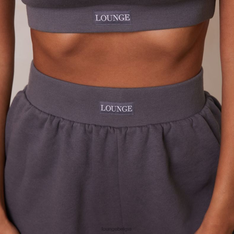essentiële crop top en short set vrouwen houtskool Lounge kleding 008ZJ860 - Image 6