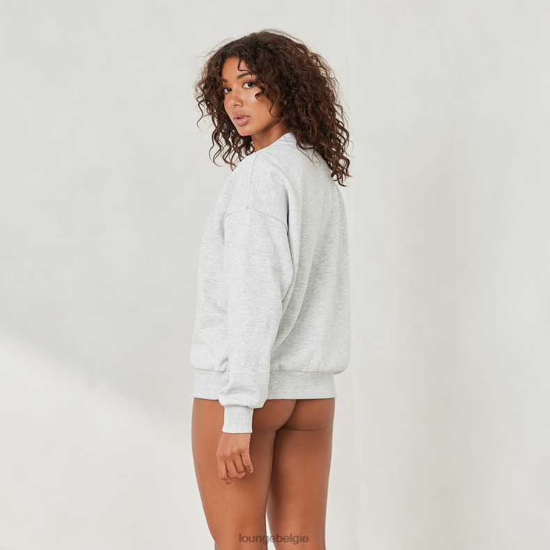 essentiële trui met ronde hals vrouwen vorst melange Lounge kleding 008ZJ884 - Image 2
