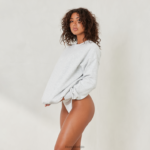 essentiële trui met ronde hals vrouwen vorst melange Lounge kleding 008ZJ884 - Image 6