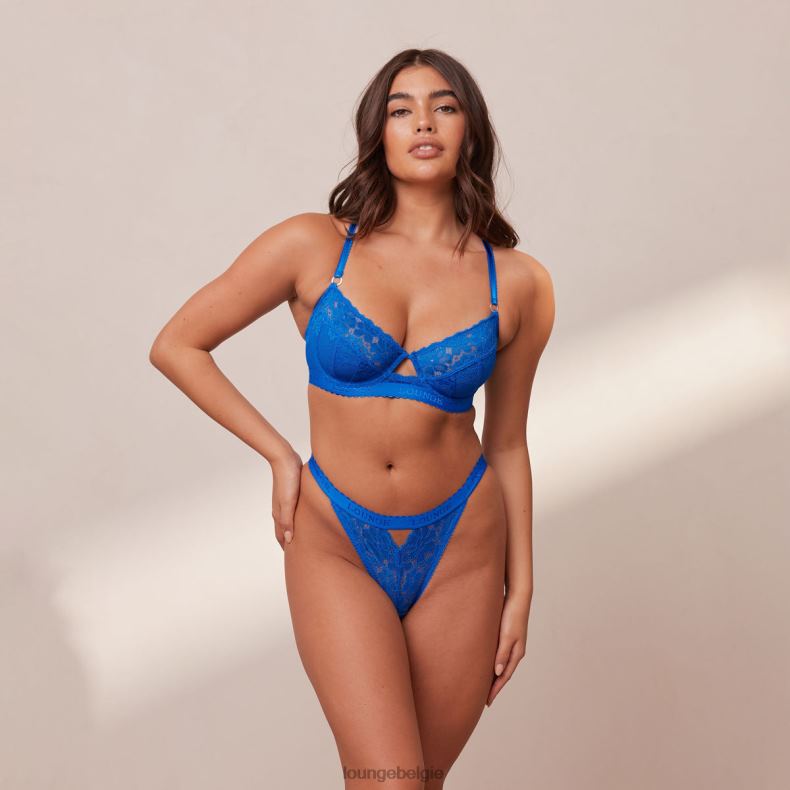 flair balconette bh & string/slip set vrouwen kobalt blauw Lounge ondergoed 008ZJ39 - Image 9