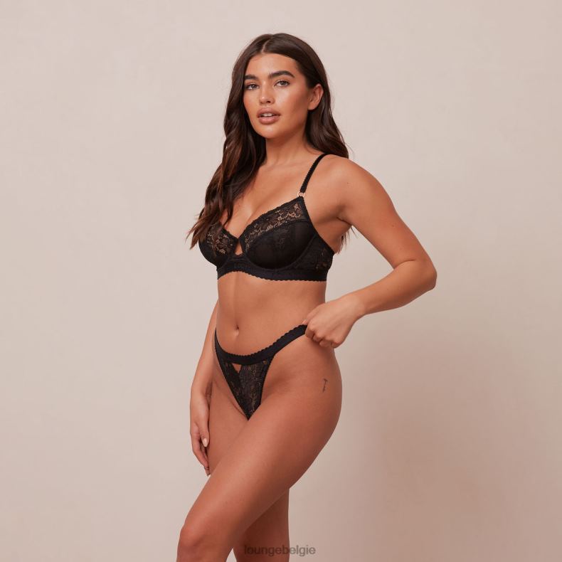 flair balconette bh & string/slip set vrouwen zwart Lounge ondergoed 008ZJ100 - Image 3
