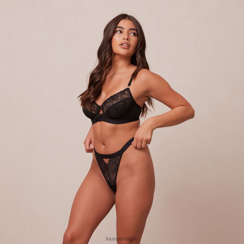 flair balconette bh & string/slip set vrouwen zwart Lounge ondergoed 008ZJ100 - Image 7