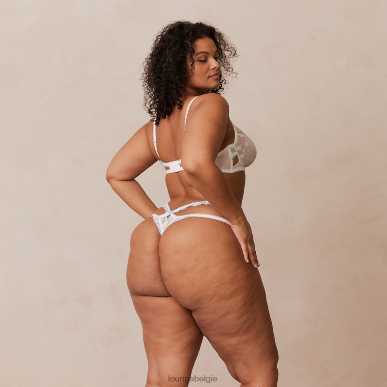 fleur balconnet bh en g-string set vrouwen wit Blauw Lounge ondergoed 008ZJ76 - Image 3