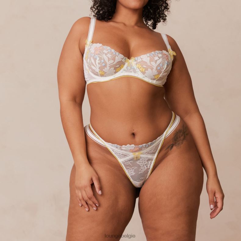 fleur balconnet bh en g-string set vrouwen wit geel Lounge ondergoed 008ZJ71 - Image 11