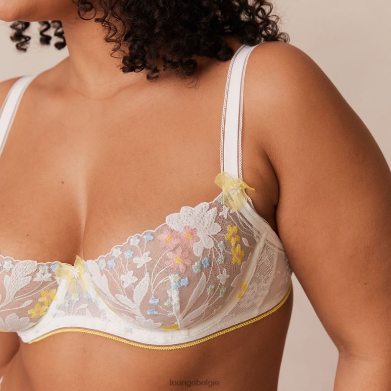 fleur balconnet bh en g-string set vrouwen wit geel Lounge ondergoed 008ZJ71 - Image 12
