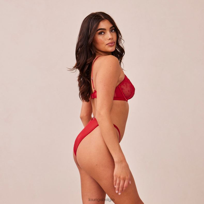 Flirt balconette bh & g-string/slip set vrouwen kastanjebruin Lounge ondergoed 008ZJ132 - Image 3