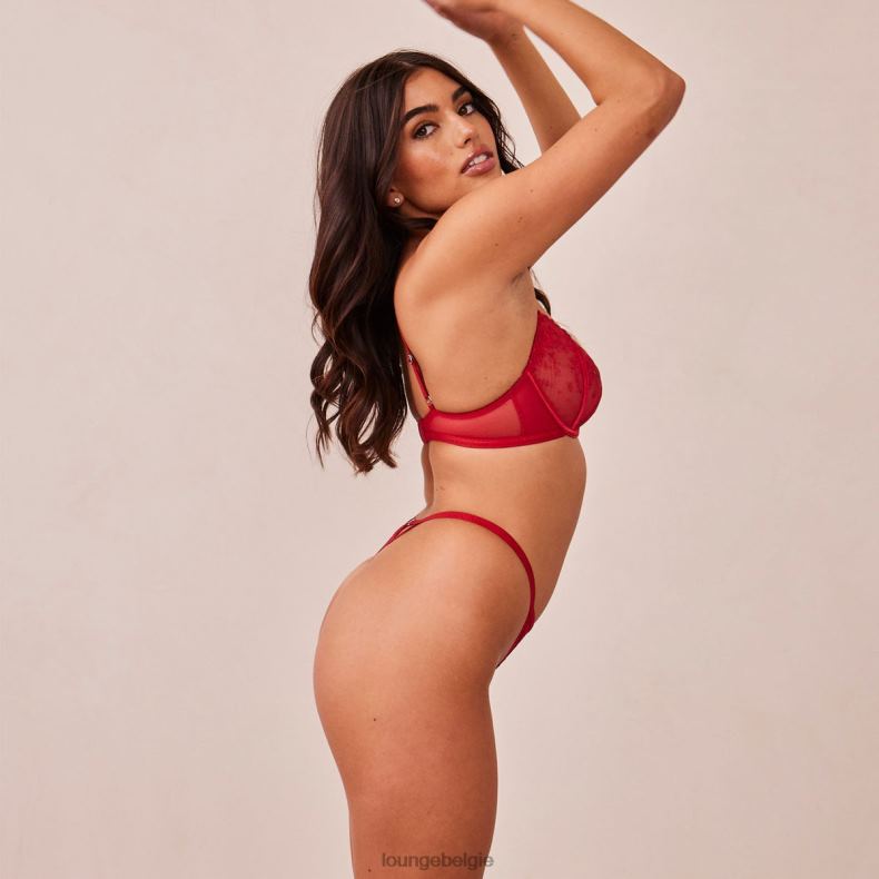 Flirt balconette bh & g-string/slip set vrouwen kastanjebruin Lounge ondergoed 008ZJ132 - Image 7