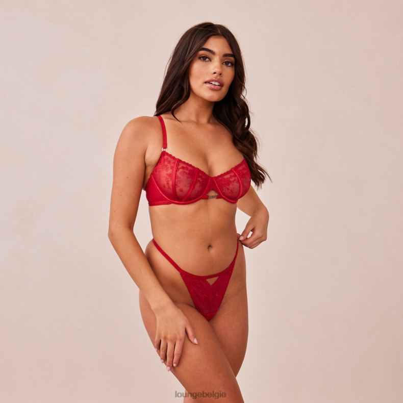 Flirt balconette bh & g-string/slip set vrouwen kastanjebruin Lounge ondergoed 008ZJ132 - Image 8