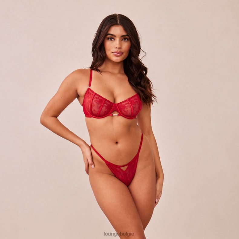 Flirt balconette bh & g-string/slip set vrouwen kastanjebruin Lounge ondergoed 008ZJ132 - Image 9