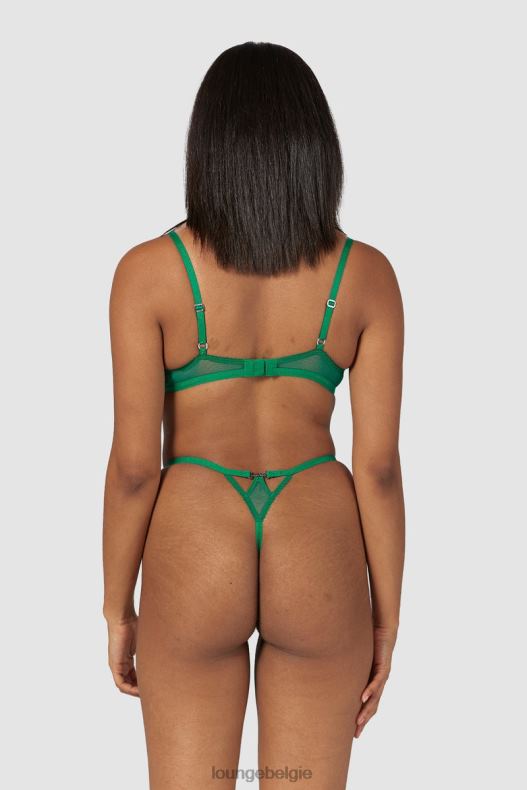 Flirt balconette bh & g-string/slip set vrouwen smaragd Lounge ondergoed 008ZJ160 - Image 2
