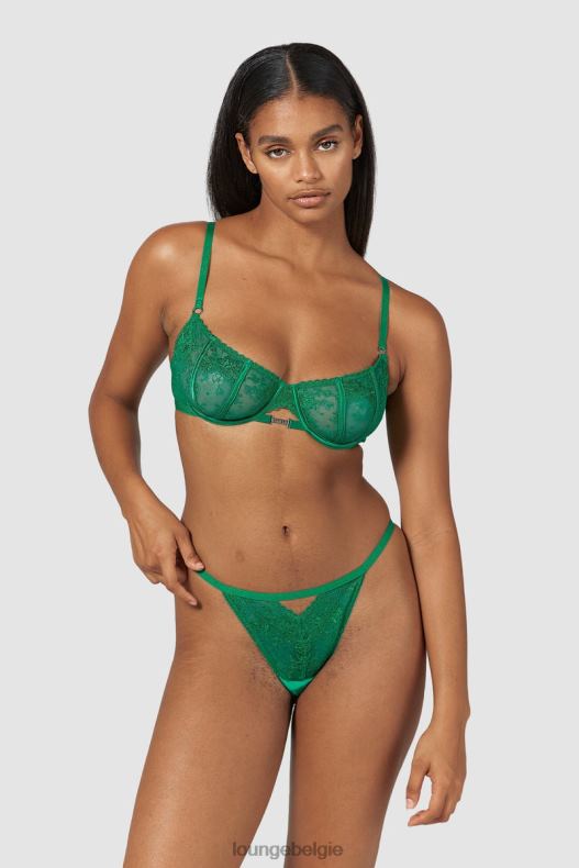 Flirt balconette bh & g-string/slip set vrouwen smaragd Lounge ondergoed 008ZJ160 - Image 15