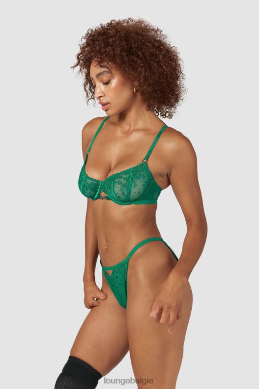 Flirt balconette bh & g-string/slip set vrouwen smaragd Lounge ondergoed 008ZJ160 - Image 7