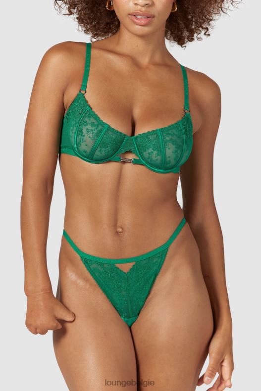 Flirt balconette bh & g-string/slip set vrouwen smaragd Lounge ondergoed 008ZJ160 - Image 8