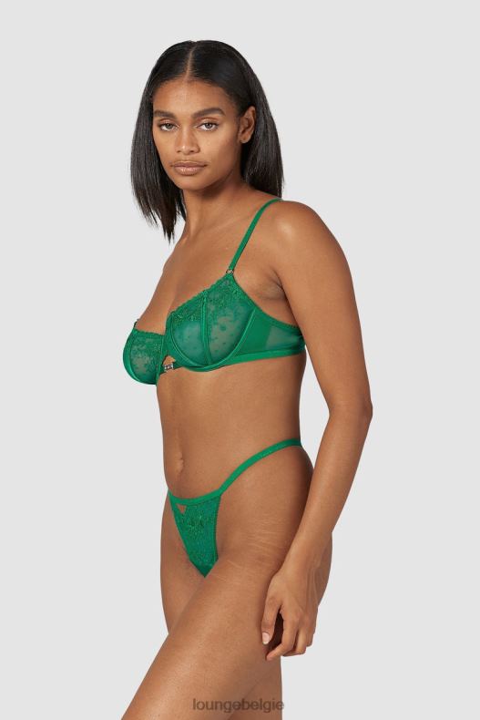 Flirt balconette bh & g-string/slip set vrouwen smaragd Lounge ondergoed 008ZJ160 - Image 9