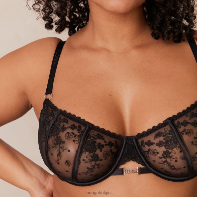Flirt balconette bh & g-string/slip set vrouwen zwart Lounge ondergoed 008ZJ108 - Image 22