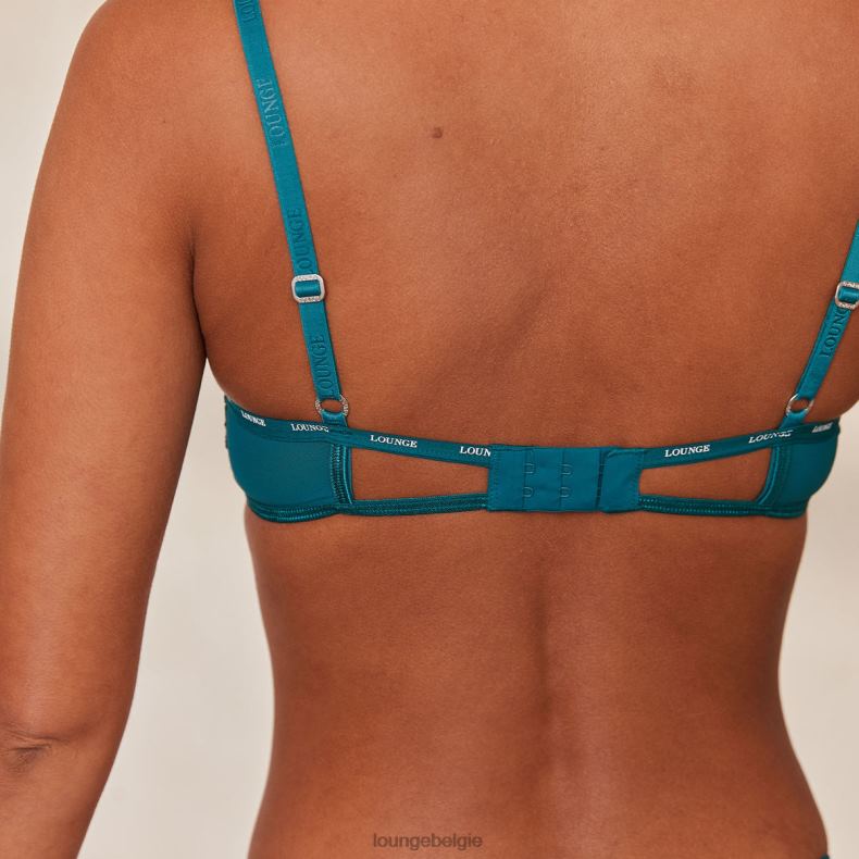 gecharmeerde balconette bh & string/slip set vrouwen turkoois Lounge ondergoed 008ZJ7 - Image 14