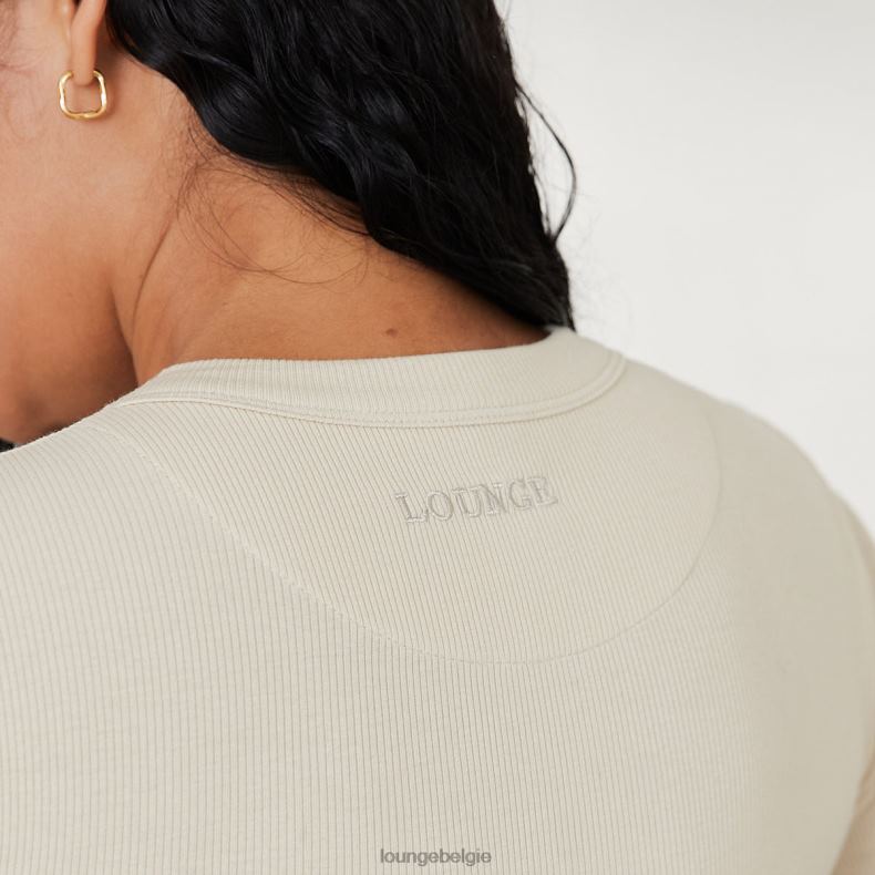 geribbeld t-shirt bodysuit x jess hunt vrouwen bot Lounge kleding 008ZJ809 - Image 4